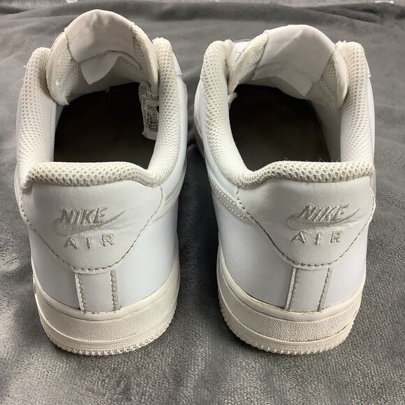 Nike Air Force 1 Low Top Sneaker Shoes White Leather Women’s 7 Mens 5.5 NO LACES - Picture 4 of 11